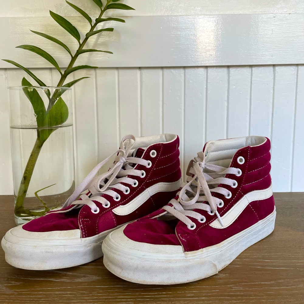 Vans sk-8 high Bergundy Velvet :)